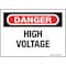 Panduit High Voltage Warning Sign, Red/White, PK5 PPS0305D72 - alternate 1